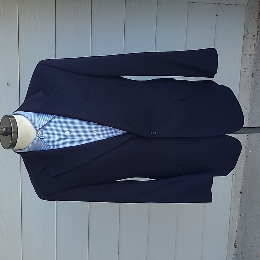BROOKS BROTHERS Dark Navy Weave Loro Piana Cashmere Mens 40 R Sport Coat Blazer